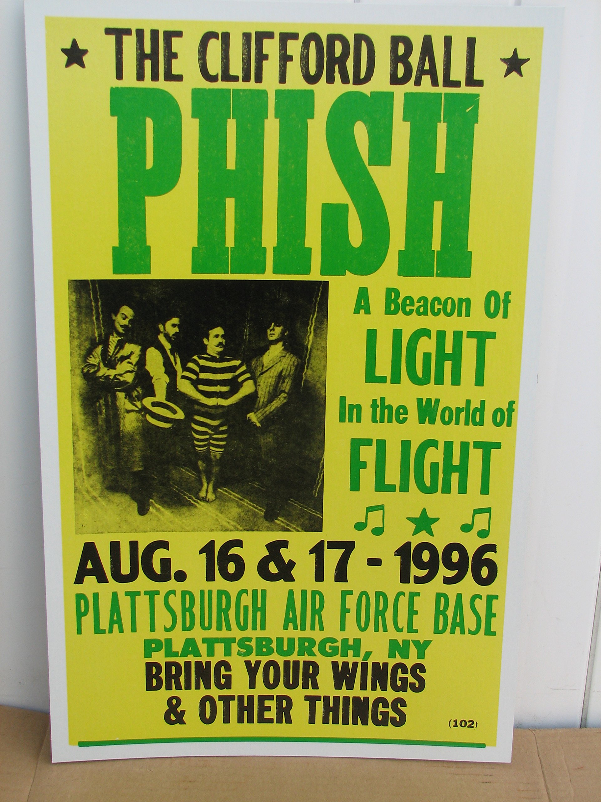 Amazon.com: Vintage Phish Concert Poster, 1996, Plattsburgh, NY